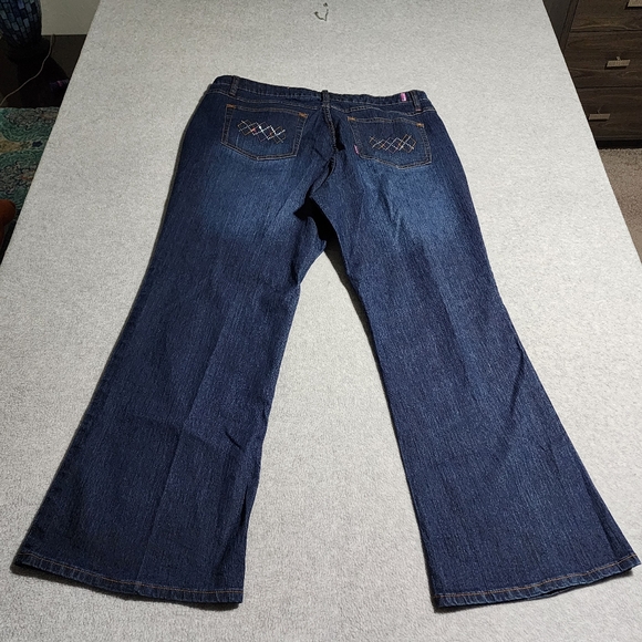 NWT Zana Di Premium Boot Cut Rhinestone Jewel Stretch Hi Rise Jeans Size 22 - Picture 6 of 16